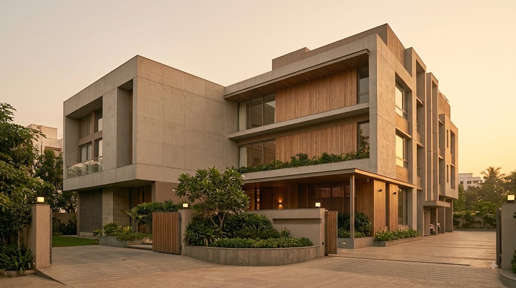 Modern real estate property exterior